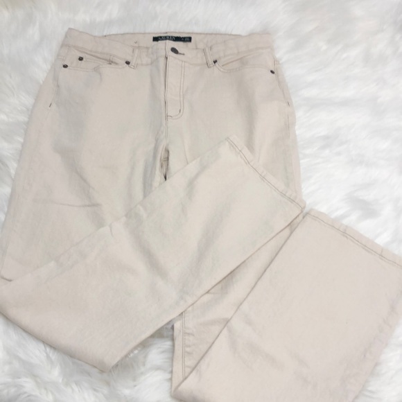 Ralph Lauren cream jeans premier straight 12 - Picture 5 of 6